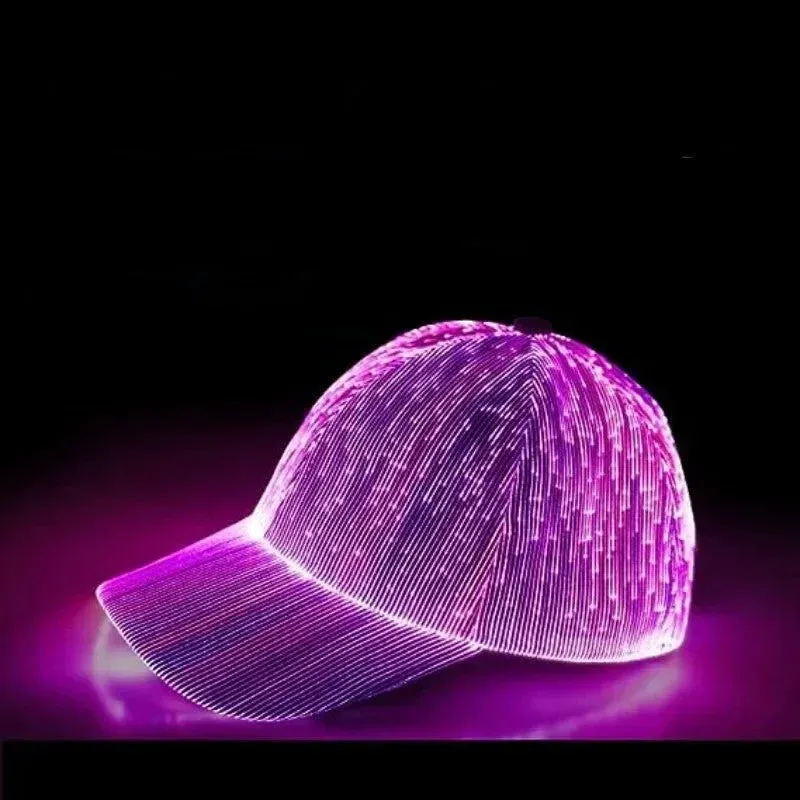 Luminight Rechargeable Fiber Optic Glow Baseball Cap - Image 0