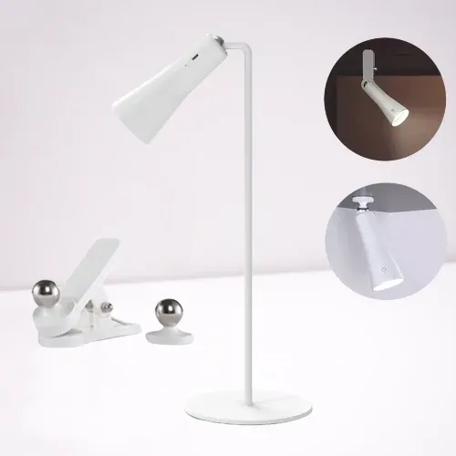 Shiny Orbit Rechargeable Rotating Desk Lamp - Image 0