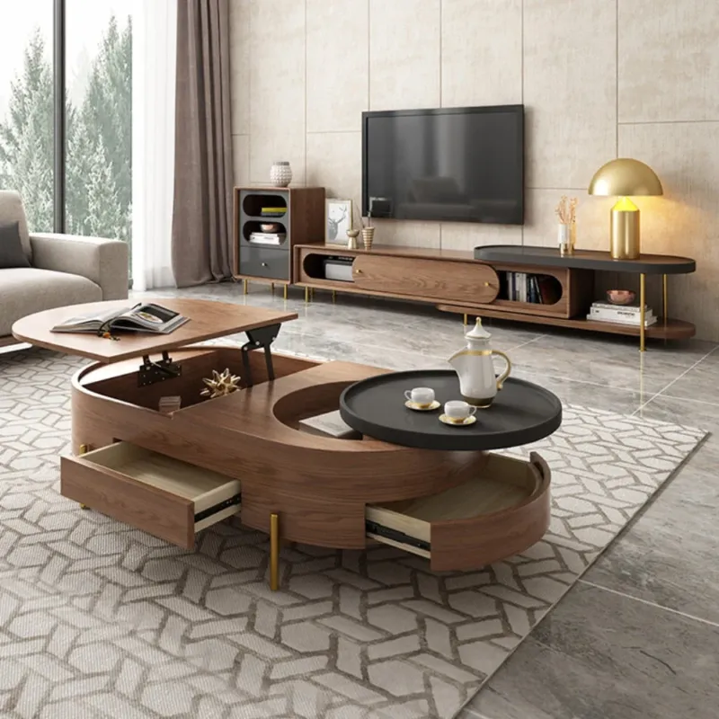 Elegant Multifunctional Lifting Storage Space Saver Coffee Table - Image 0