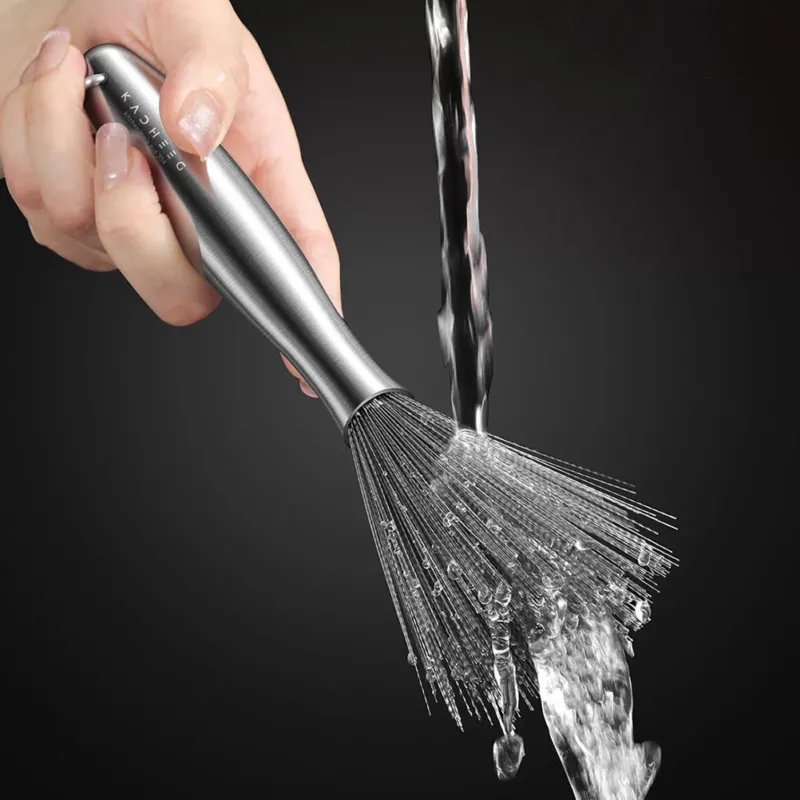 Edge Cleaner Long-Handle Pan Brush - Image 0