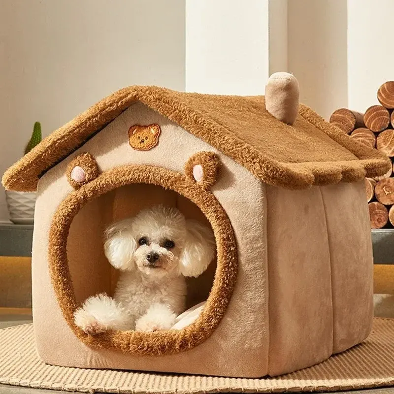 Foldable Fluffy Comfy Pet House - Image 0