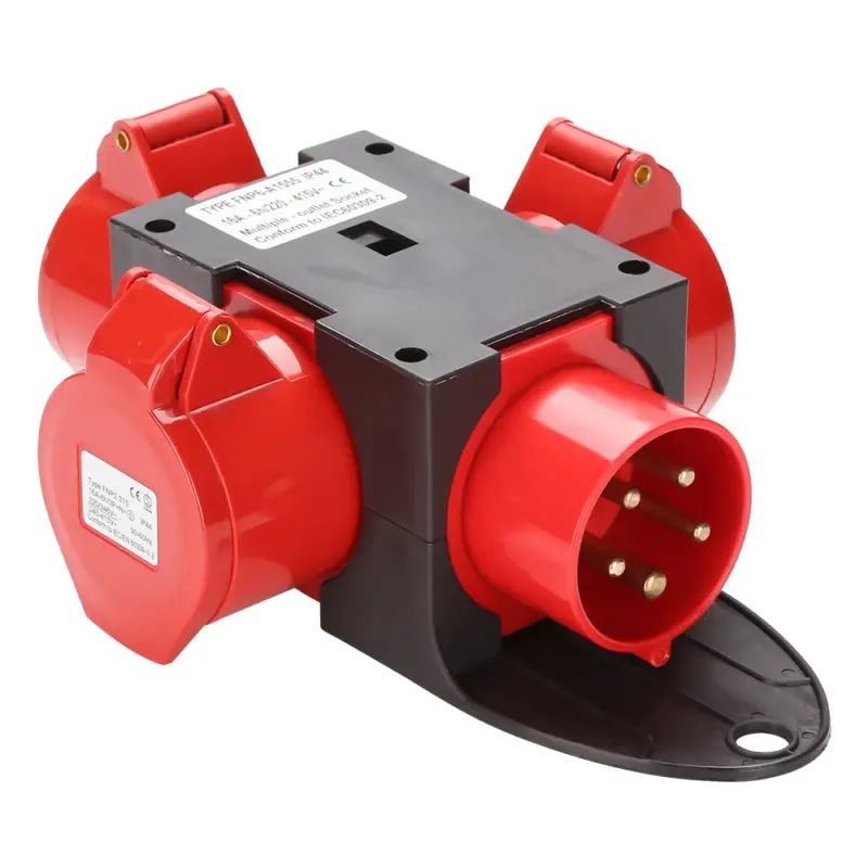 BMOT Adapter Stromverteiler 3 x CEE 400V/16A 5 Polig CEE-Steckdose