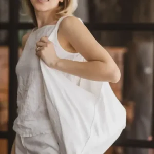 Shopper-Tasche aus weichem Leinen