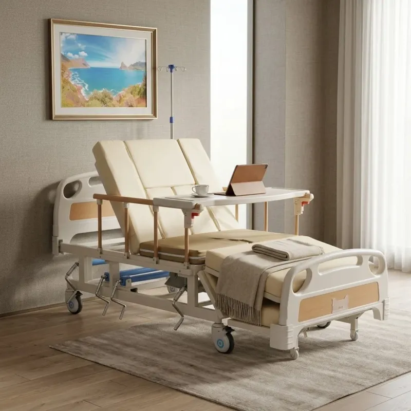 Caregiver Multi-Position Adjustable Nursing Care Hospital Bed