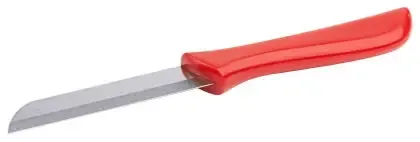 Edelstahl Küchenmesser mit rotem Griff glatte Klinge - CPGASTRO