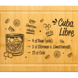 Bild: Bambus Schneidebrett - Cuba Libre (Rezept).