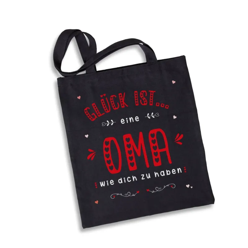 Bild: Baumwolltasche - Glück ist es eine Oma wie dich zu haben..
