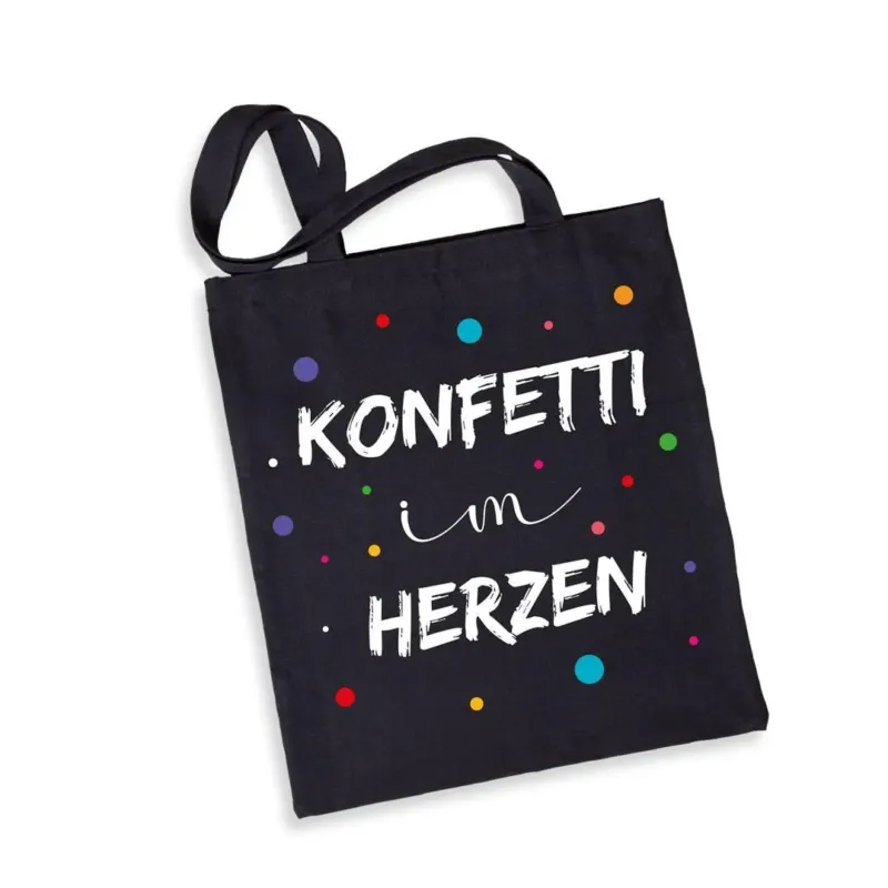 Bild: Baumwolltasche - Konfetti im Herzen.