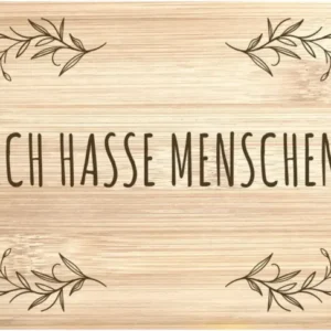 Bild: Frühstücksbrettchen - Ich hasse Menschen.