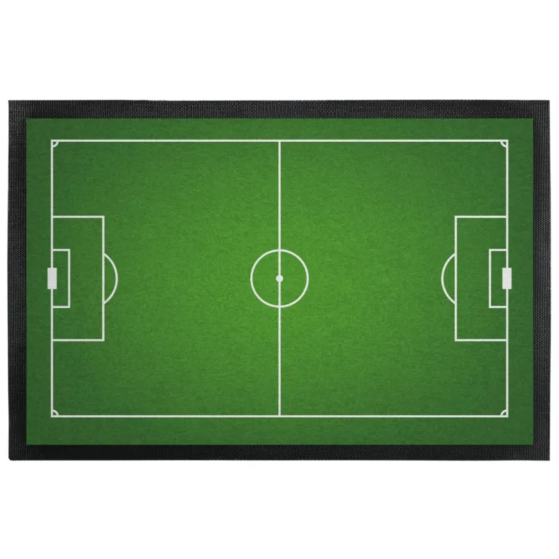 Bild: Fußmatte mit Gummilippe - Fußballfeld (Motiv).