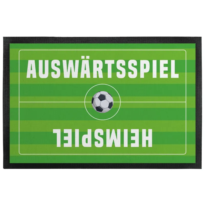 Bild: Fußmatte mit Gummilippe - Auswärtsspiel | Heimspiel.