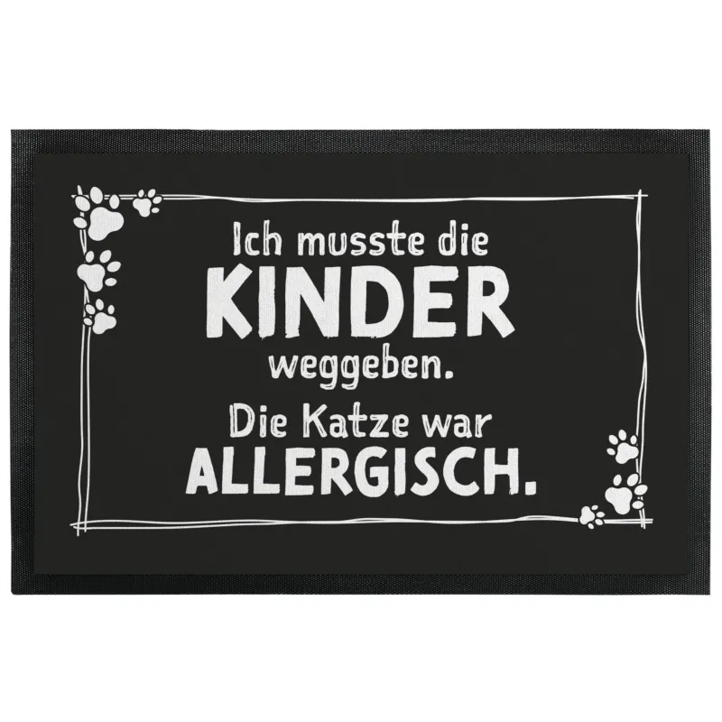 Bild: Fußmatte mit Gummilippe - Ich musste die Kinder weggeben. Die Katze war allergisch..