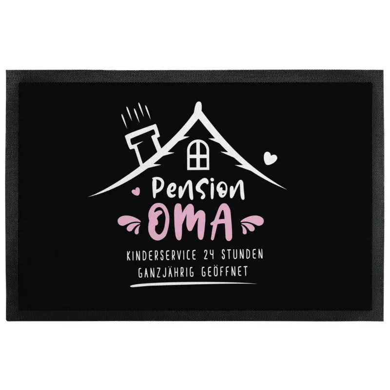 Bild: Fußmatte mit Gummilippe - Pension Oma.