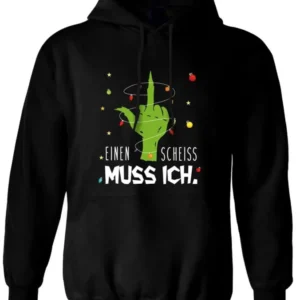 Bild: Hoodie - Weihnachtsmuffel - Einen Scheiss muss ich. (Mittelfinger).
