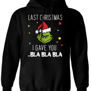Bild: Hoodie - Weihnachtsmuffel - Last Christmas I gave you ... bla bla bla (Gesicht).