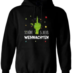 Bild: Hoodie - Weihnachtsmuffel - Schöne scheiß Weihnachten (Mittelfinger).