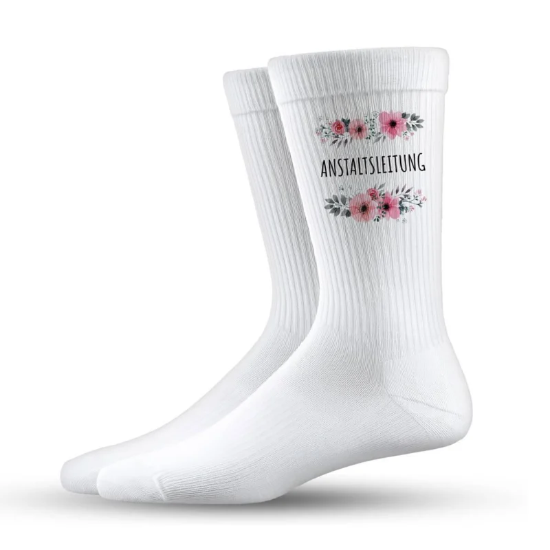 Bild: Socken - Anstaltsleitung - blumig.