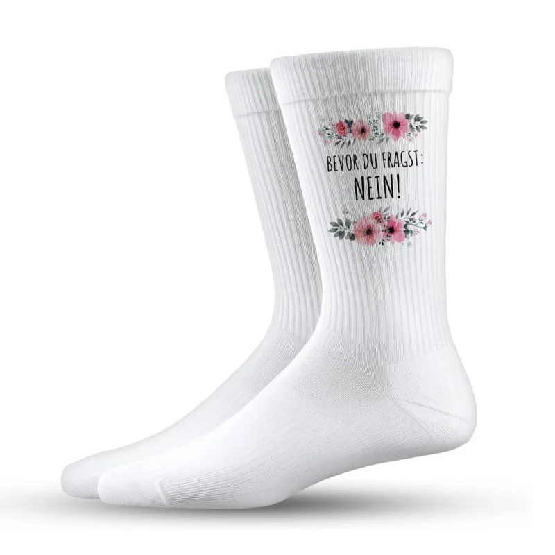 Bild: Socken - Bevor du fragst: Nein! - blumig.