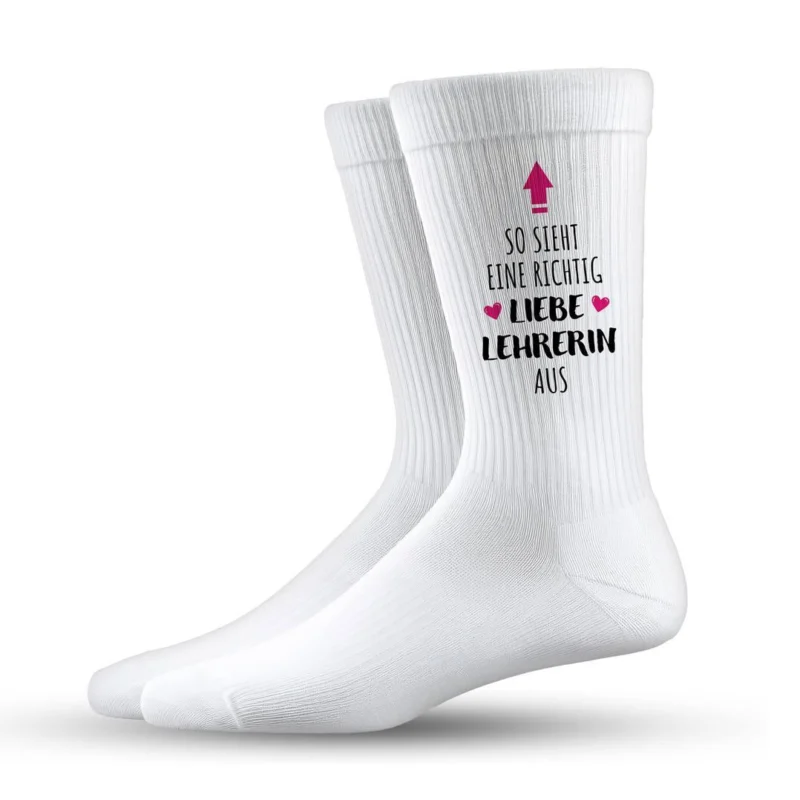 Bild: Socken - So sieht eine richtig liebe Lehrerin aus.