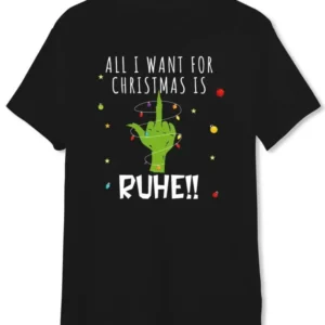 Bild: T-Shirt Herren - Weihnachtsmuffel - All I want for Christmas is Ruhe! (Mittelfinger).