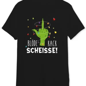 Bild: T-Shirt Herren - Weihnachtsmuffel - Blöde Kackscheisse! (Mittelfinger).