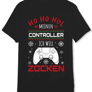 Bild: T-Shirt Herren - Ho Ho Hol meinen Controller, ich will zocken.