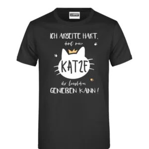 Bild: T-Shirt - Ich arbeite hart, damit meine Katze ihr Luxusleben genießen kann!.