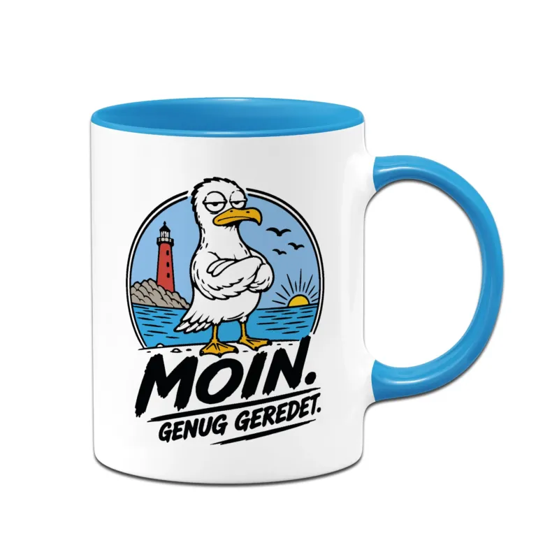 Bild: Möwen Tasse - Moin. Genug geredet..
