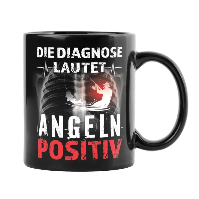 Bild: Tasse - Die Diagnose lautet: Angeln positiv - BL.