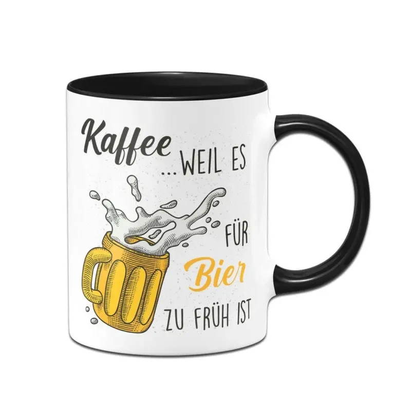 Bild: Tasse - Kaffee, weil es für Bier zu früh ist.