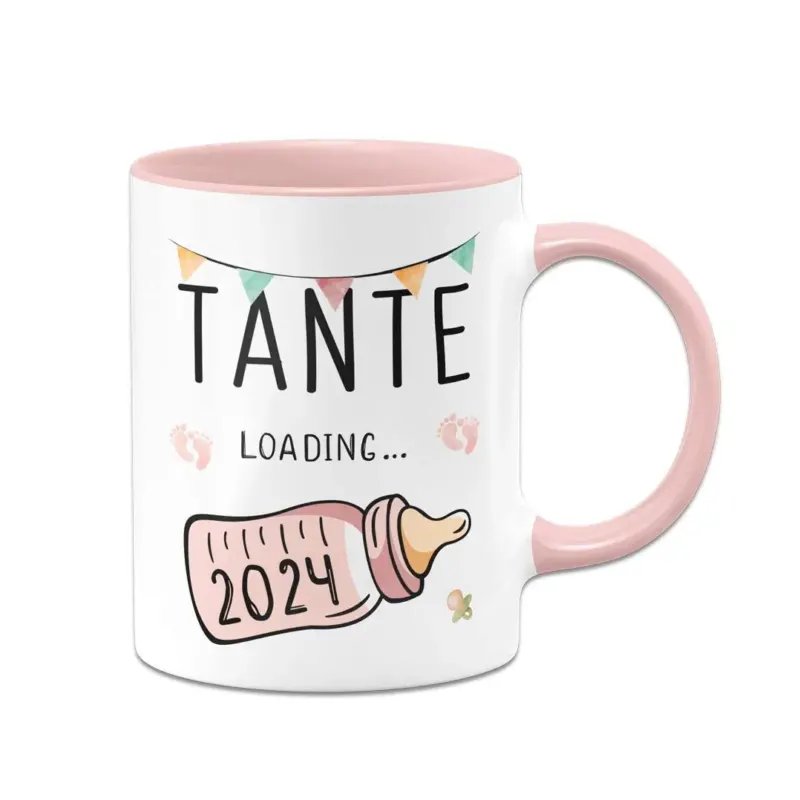 Bild: Tasse - Tante loading mit Babyflasche.