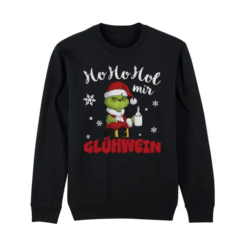Bild: Weihnachtspullover - Grinch - Ho Ho Hol mir Glühwein.