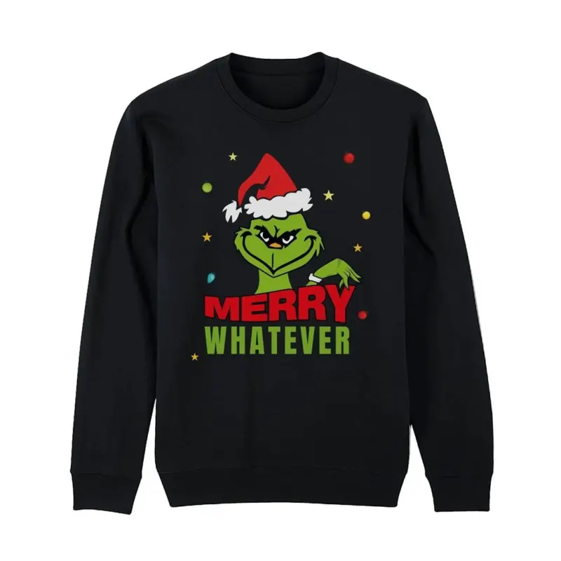 Bild: Weihnachtspullover - Weihnachtsmuffel - Merry whatever (Gesicht & Hand).