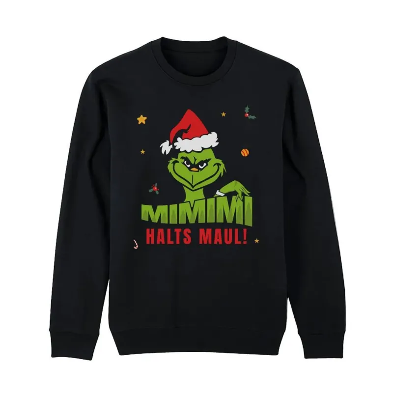 Bild: Weihnachtspullover - Grinch - Mimimi (Gesicht & Hand).