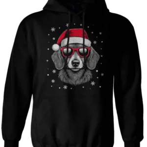 Bild: Hoodie - Cooler Weihnachtsmann-Hund.