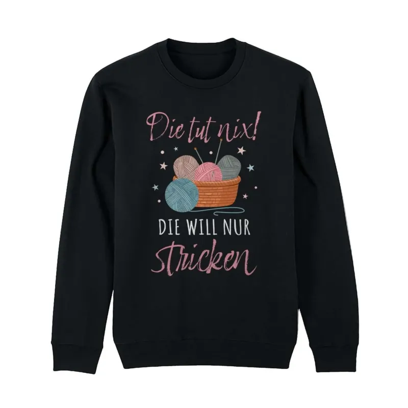 Bild: Pullover - Die tut nix! Die will nur stricken..