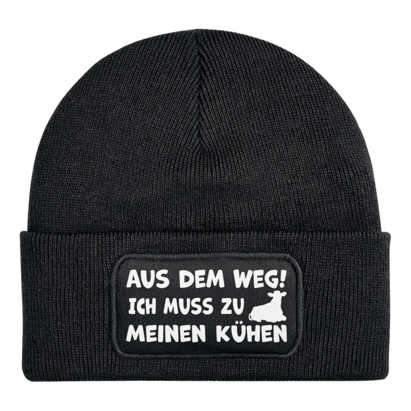 Bild: Beanie Mütze - Aus dem Weg! Ich muss zu meinen Kühen.