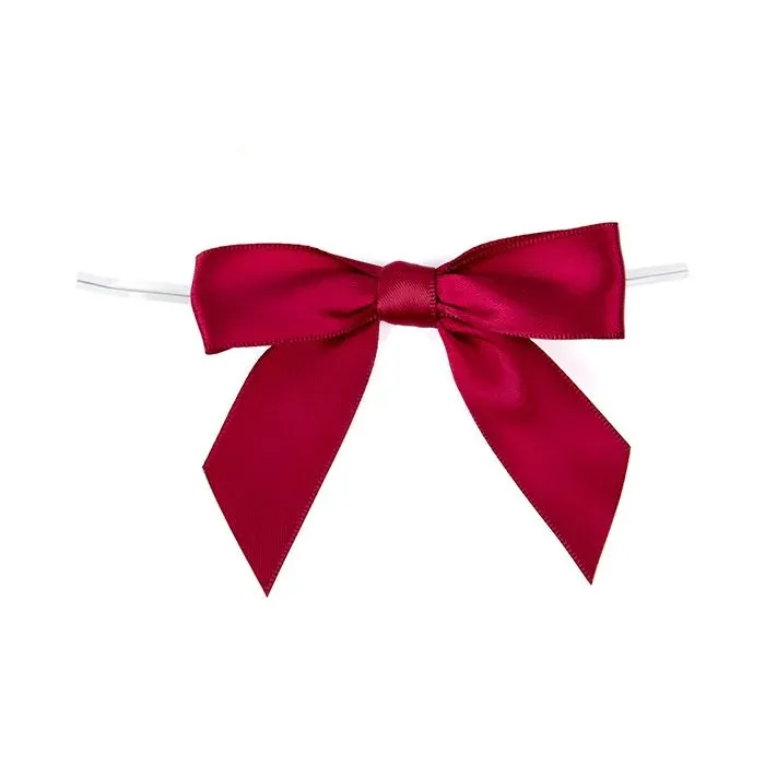 Bows Pre-tied 8,9 cm Wine Red