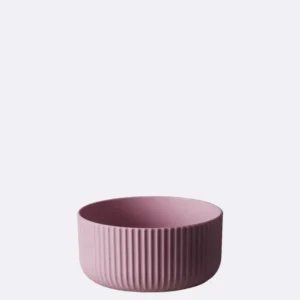 Kleine Schüssel mit geriffeltem Muster in Dusty Rose
