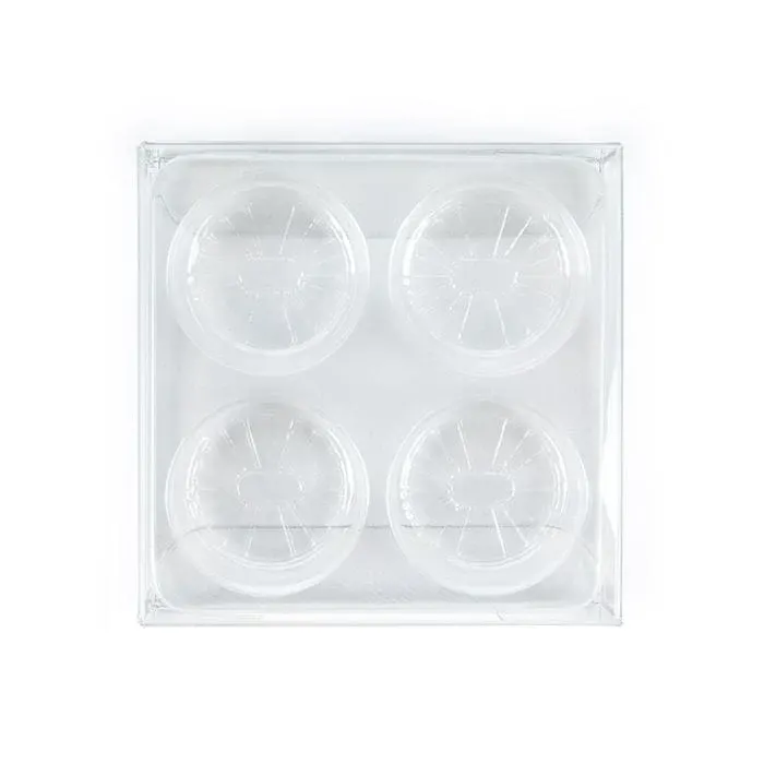 Clear Artisan Candy Box Set, Round Insert 7x2.1x6.8 cm