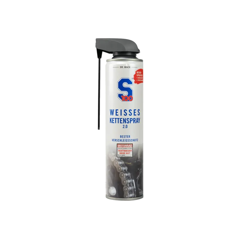 "S100" Weisses Kettenspray 2.0 für Motorrad (Weiß)