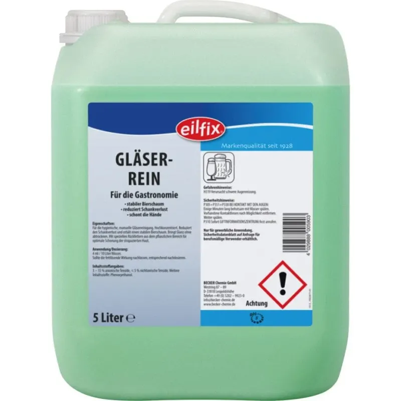 EILFIX Gläserrein Gläserspülmittel 5 Liter Kanister