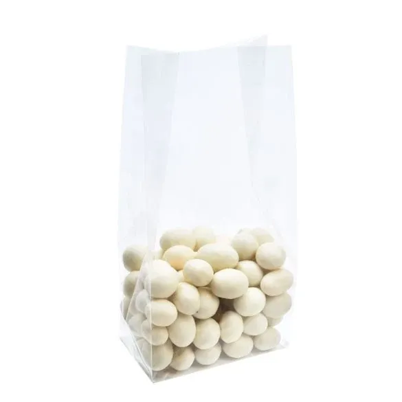 Block Bottom Bags Clear 7.6x5.1x16.5cm with paper insert