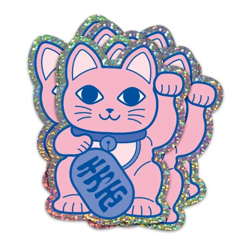 Glitzersticker Maneki Neko Glückskatze