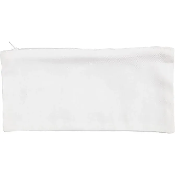 Cotton Pencil Case, size 11x23 cm, 210 g/m2, white, 1pc