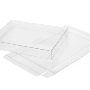 Plastic Gift Boxes 20.6x1.6x20.6cm Crystal Clear