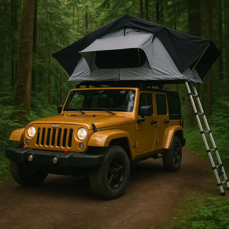 Quick Setup All-Weather Camping Foldable Car Roof Tent - Image 0