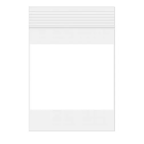 Grip Seal Bags with Write-on-Panel 5x7.5cm Crystal Clear PP 50 micron