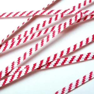 Tin Ties 10.2x0.4cm Paper White/Red striped (1.000 pieces)