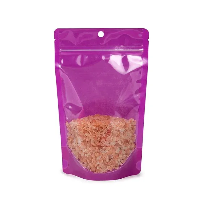 Stand Up Pouch Neon Purple 13x7.9x20.6 cm w/ Hang Hole